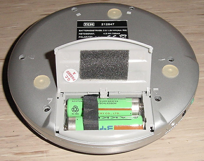 MP3 CD Player Batteriefach